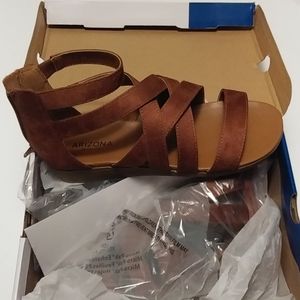 New! Arizona Brown Seude-ish Sandals